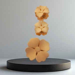 Floral Matte Hair Clip Set