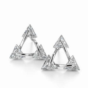 Crystal Triangle Earrings