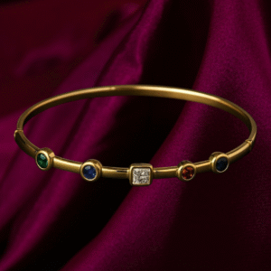 Multicolor Gemstone Gold Bracelet