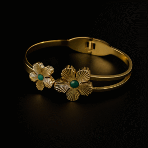 Floral Elegance Gold Bracelet
