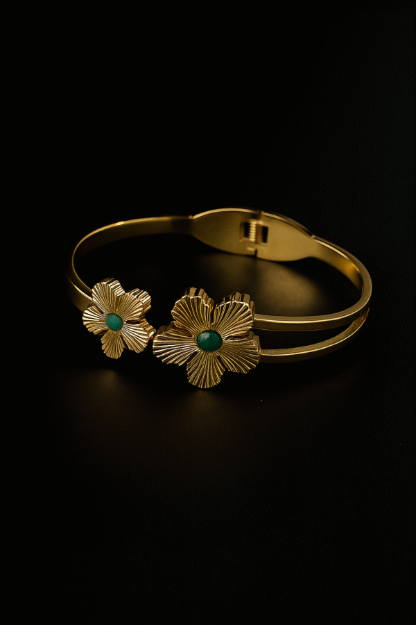 Floral Elegance Gold Bracelet