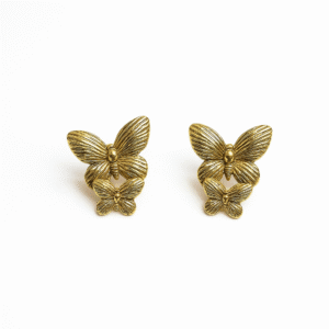 Double Butterfly Stud Earrings
