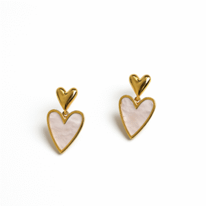 Pearl Heart Earrings