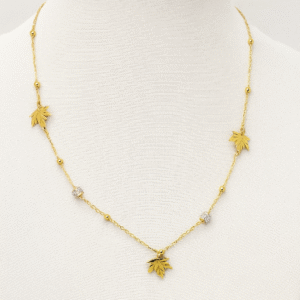 Gold Leaf Charm Necklace
