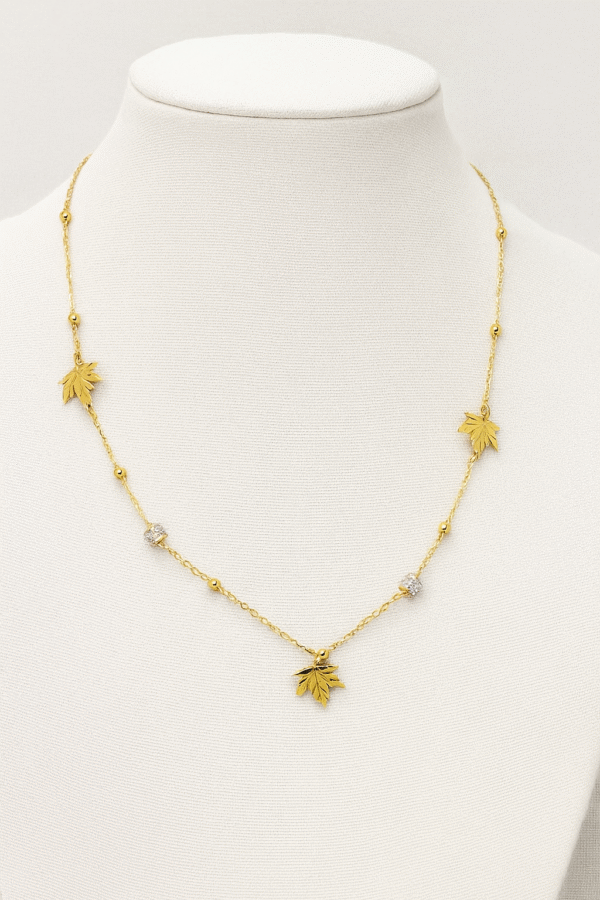 Gold Leaf Charm Necklace