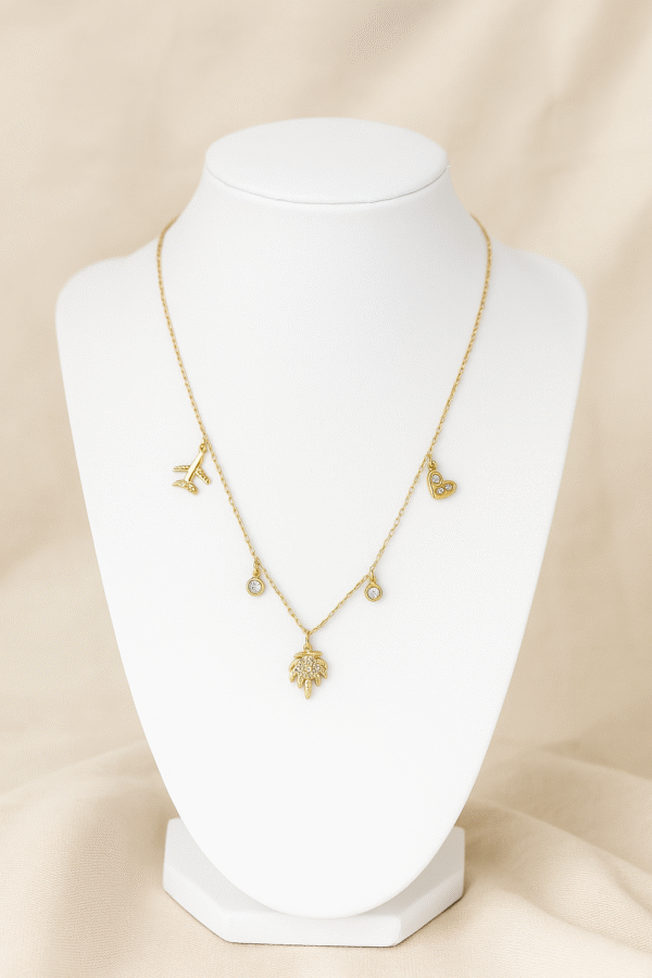 Travel Charm Gold Chain