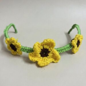Sunshine Bloom Crochet Hair Crown