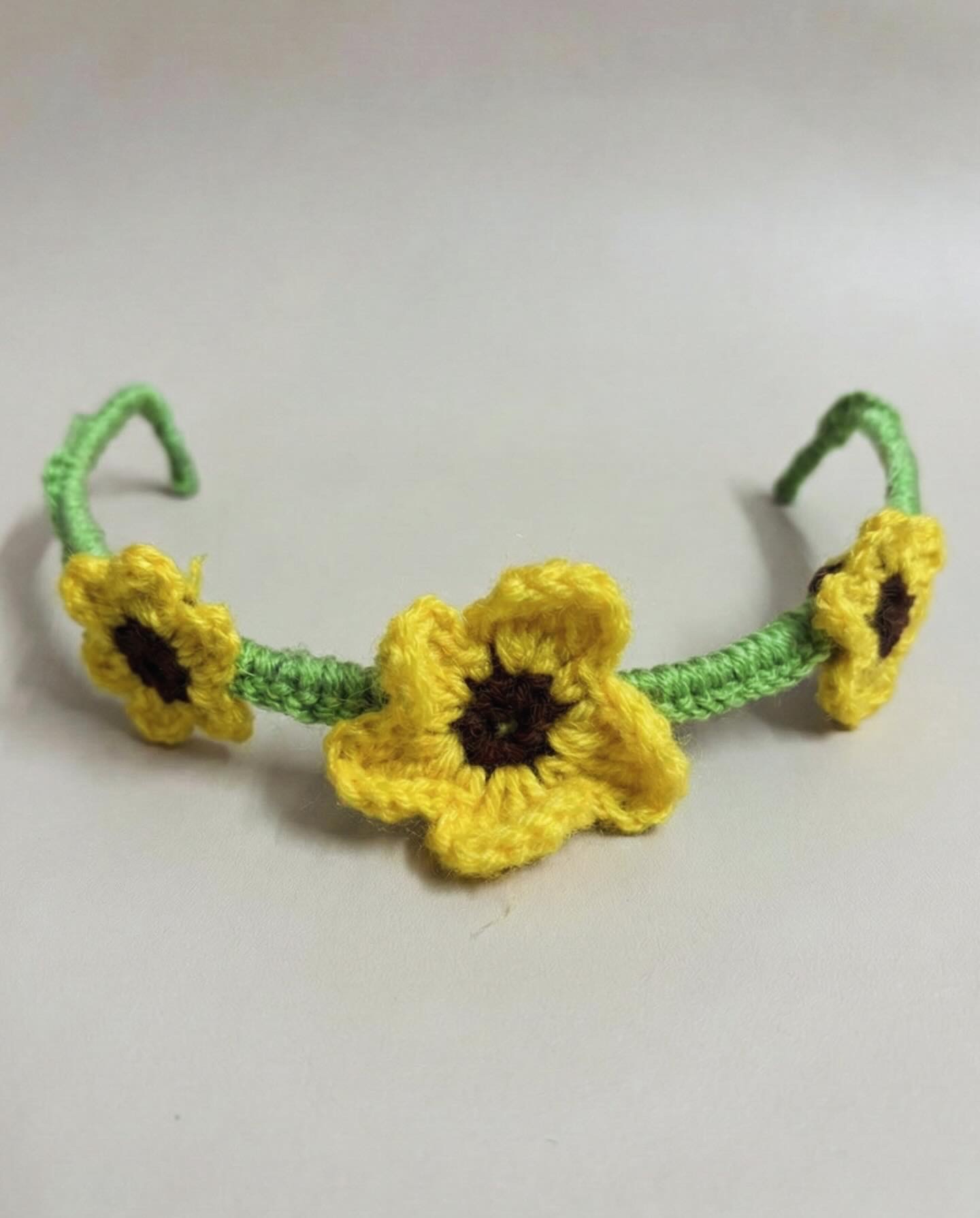 Sunshine Bloom Crochet Hair Crown