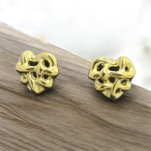 Gold Skull Stud Earrings