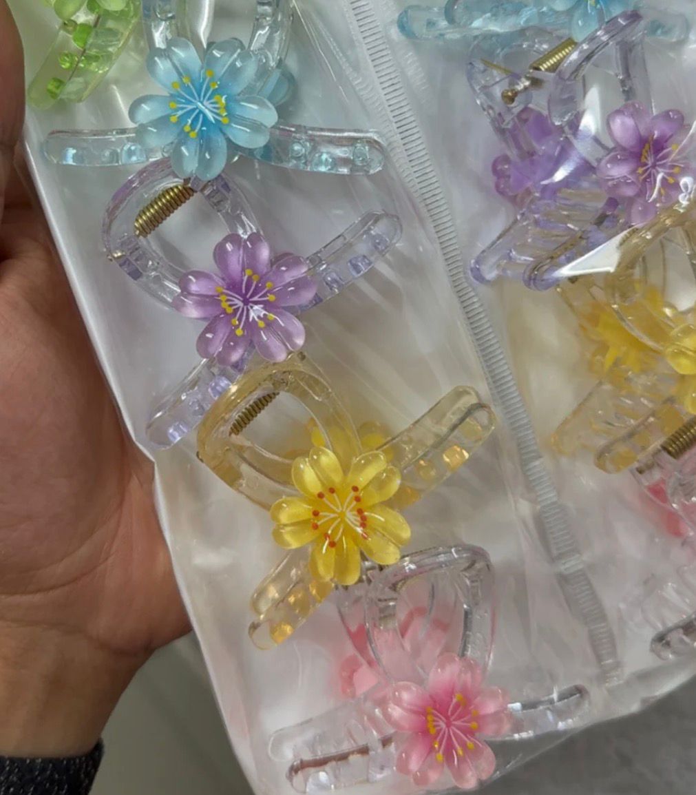 cherry blossom hair claw clips