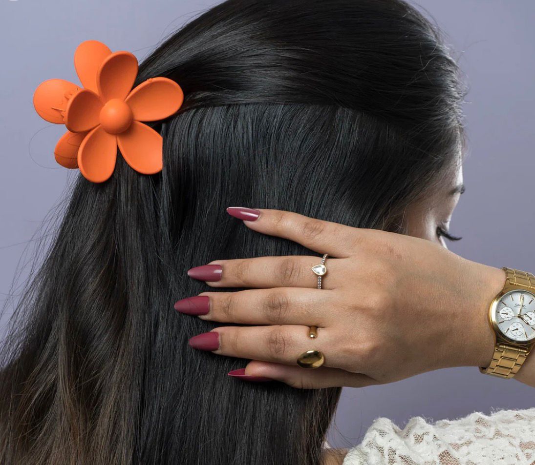 cute daisy flower hair claw clips